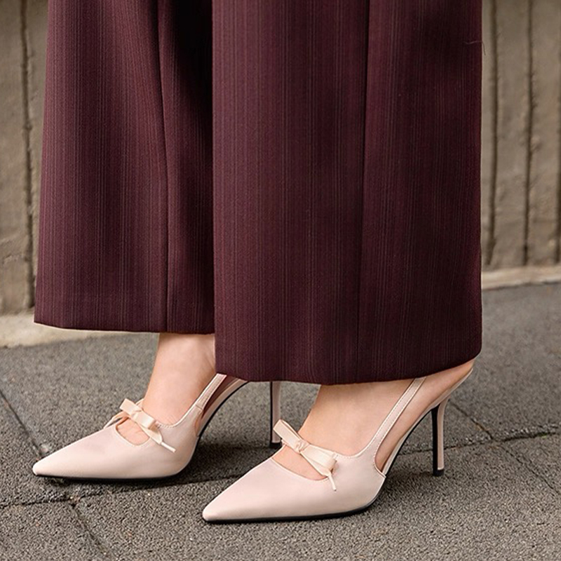 Luxury Lifestyle - Bow Women High Heels Sandals Pointed