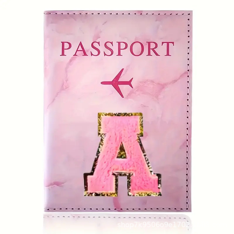 Leather Passport Cover - Pink PU Leather Passport Holder with