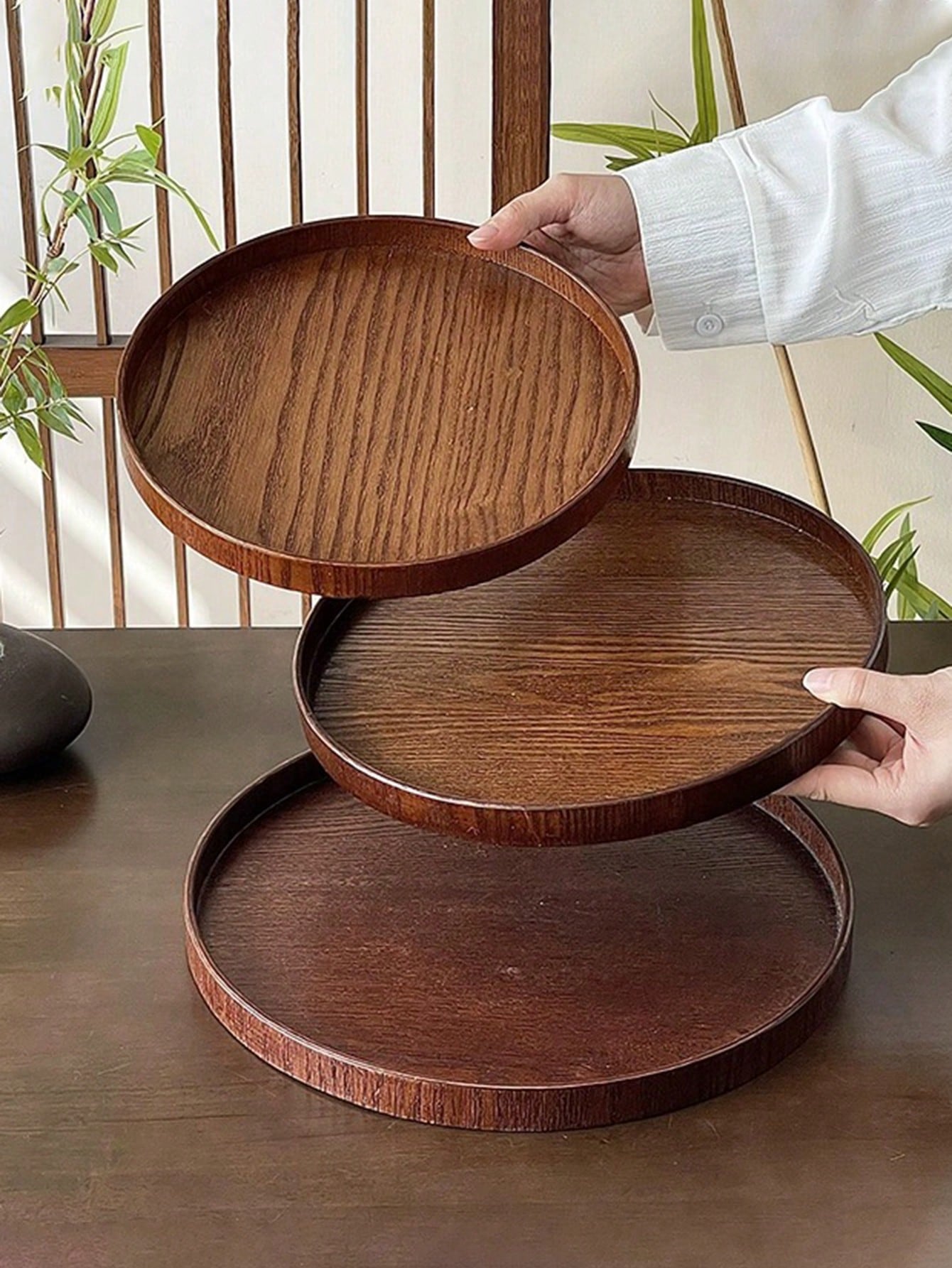 1pc/3pcs Natural Wooden Servin - đánh giá và giá Wooden Serving Tray