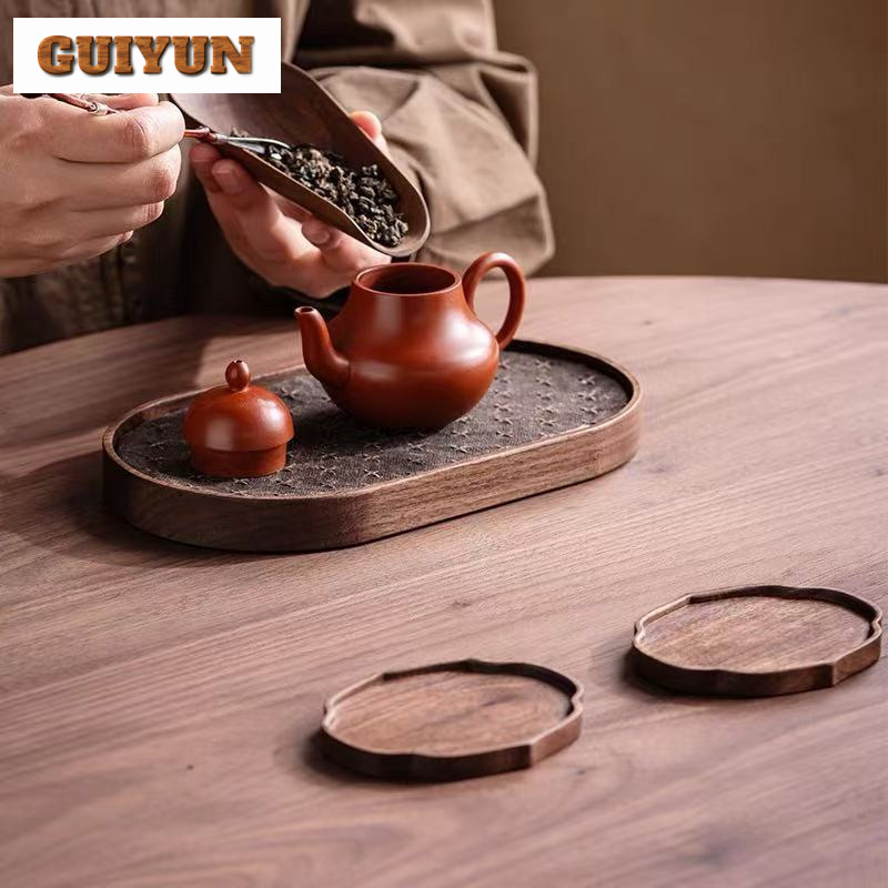 Black Walnut Small Tea Tray Sn - đánh giá và giá Wooden Serving Tray