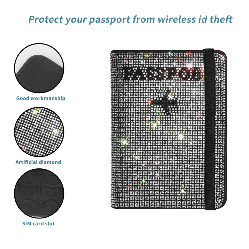 Crystal Diamond Ladies Key Pur - đánh giá và giá Leather Passport Cover