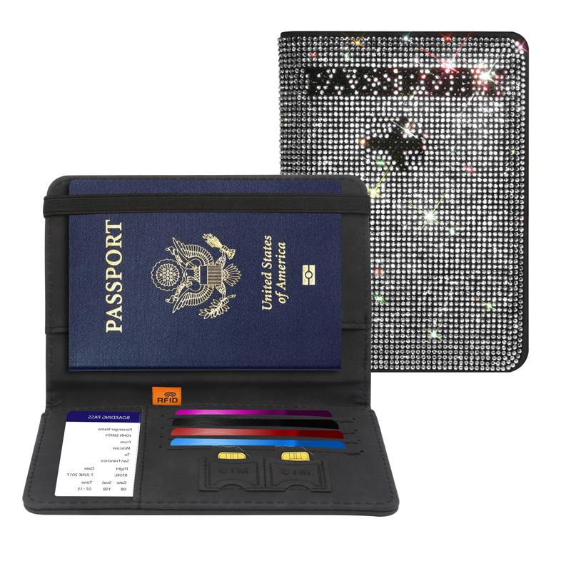 Crystal Diamond Ladies Key Pur - đánh giá và giá Leather Passport Cover