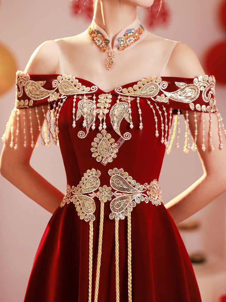 Chinese Style Toast Dress Brid - đánh giá và giá Luxury Lifestyle Dress