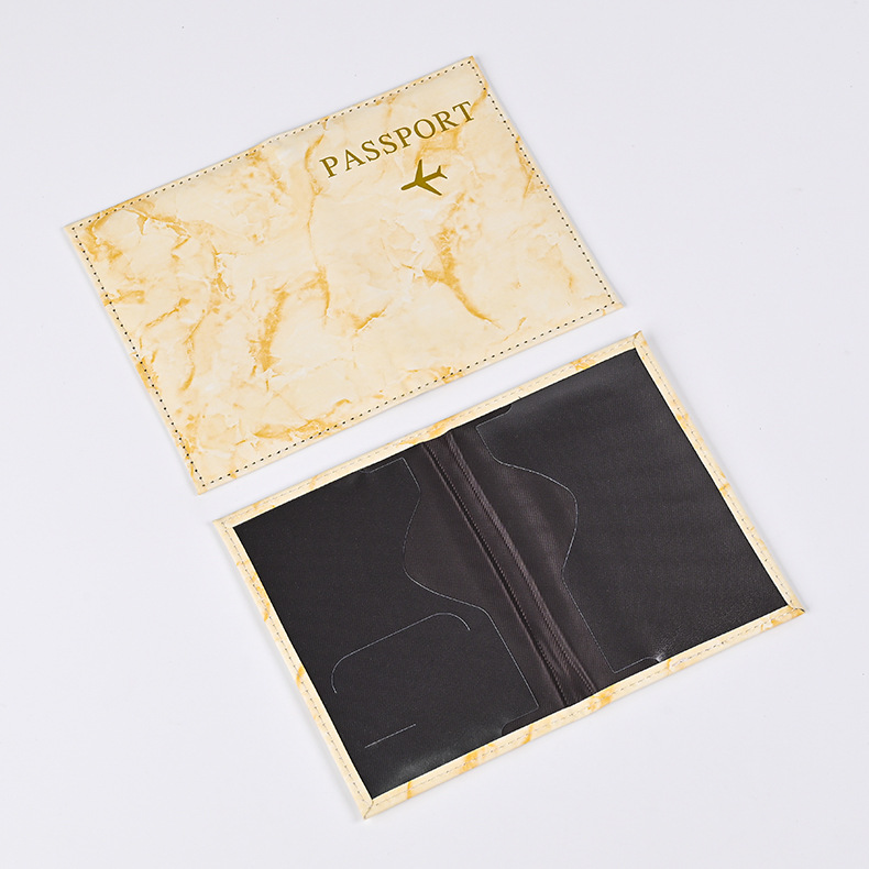 Macaron Color Marble Pattern P - đánh giá và giá Leather Passport Cover