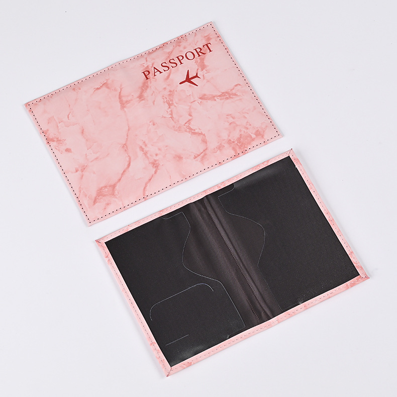 Macaron Color Marble Pattern P - đánh giá và giá Leather Passport Cover