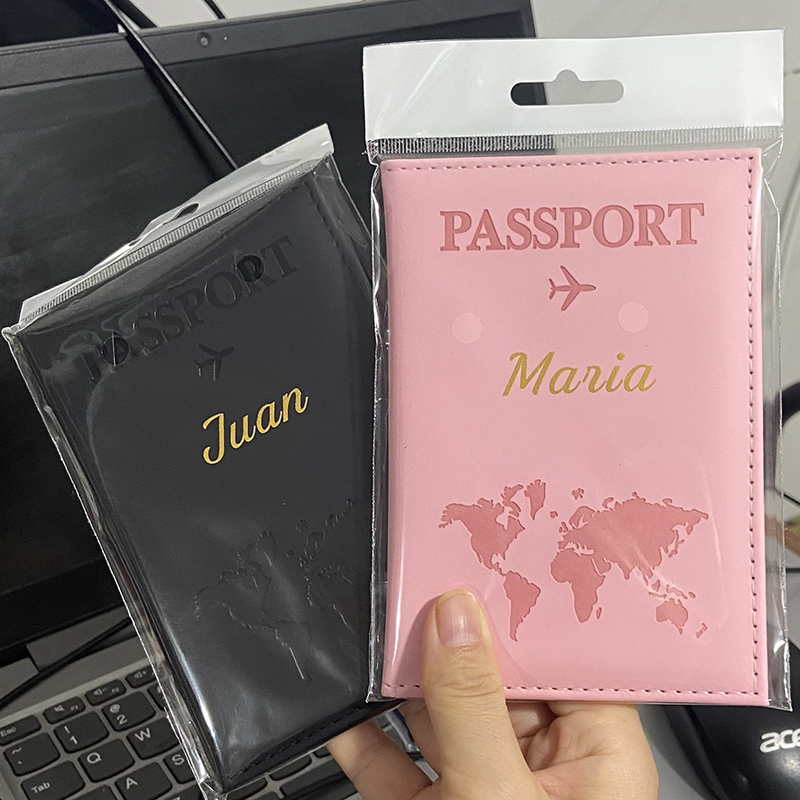 Custom Gold Color Name on Pass - đánh giá và giá Leather Passport Cover