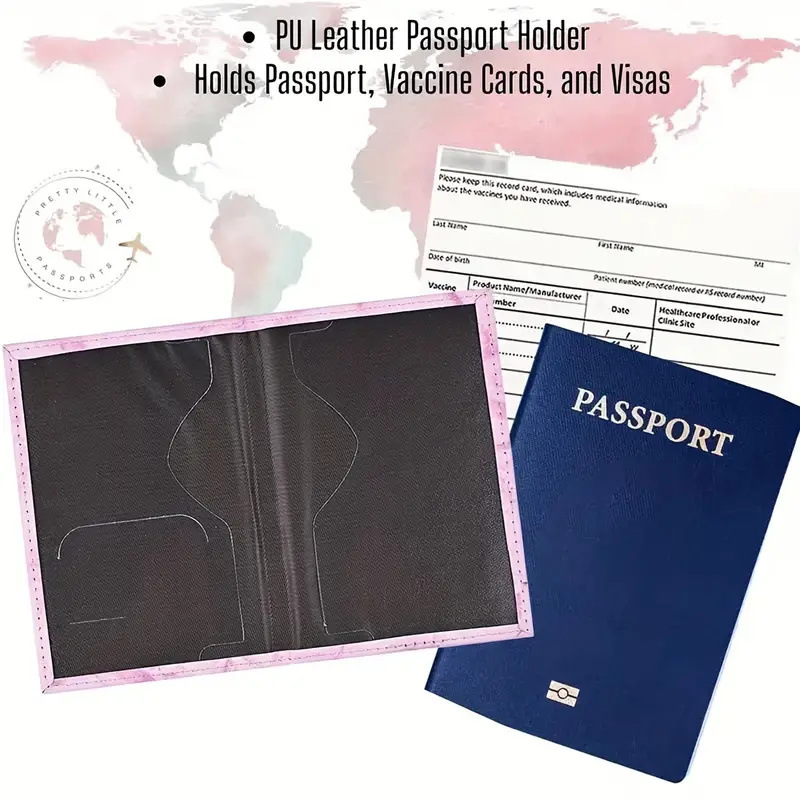 Pink PU Leather Passport Holde - đánh giá và giá Leather Passport Cover