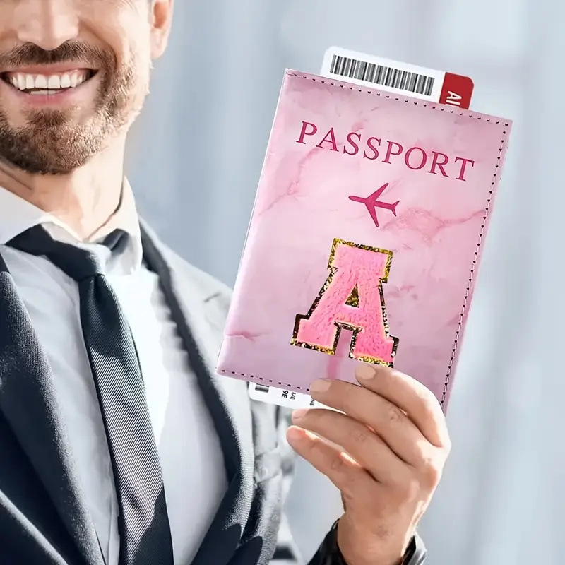 Pink PU Leather Passport Holde - đánh giá và giá Leather Passport Cover